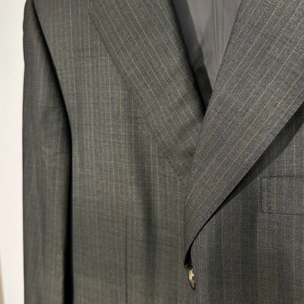 E. Zegna Neiman 15 Mil 15 Pinstripe Blazer IT 52L,US 46L Italy Ermenegildo